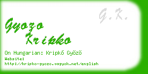 gyozo kripko business card